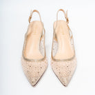 Zivara Embellished Slingback Heels - Gold - view 4