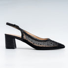 Zivara Embellished Slingback Heels - Black