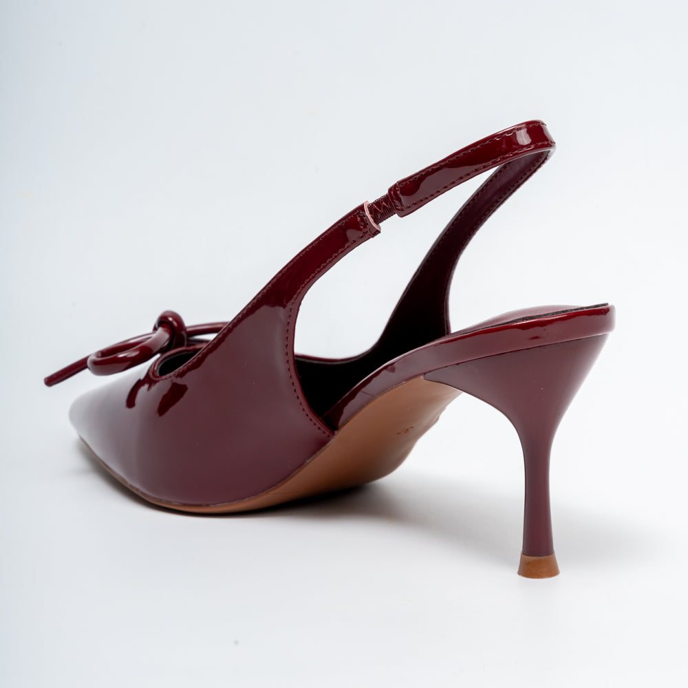 Amethyst Allure - Maroon Casual Heels - view 6