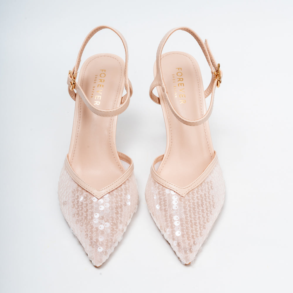 Twish & Shout - Beige Party Heels - view 3