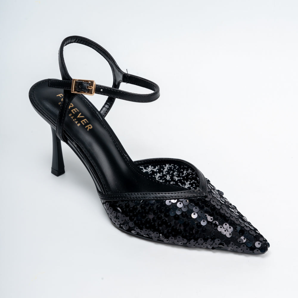 Twish & Shout - Black Party Heels - view 2