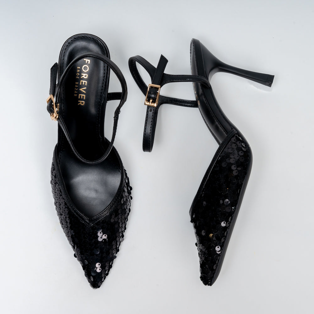 Twish & Shout - Black Party Heels - view 4