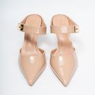 Boss Lady Pointed Toe Strap Heels - Beige - view 4