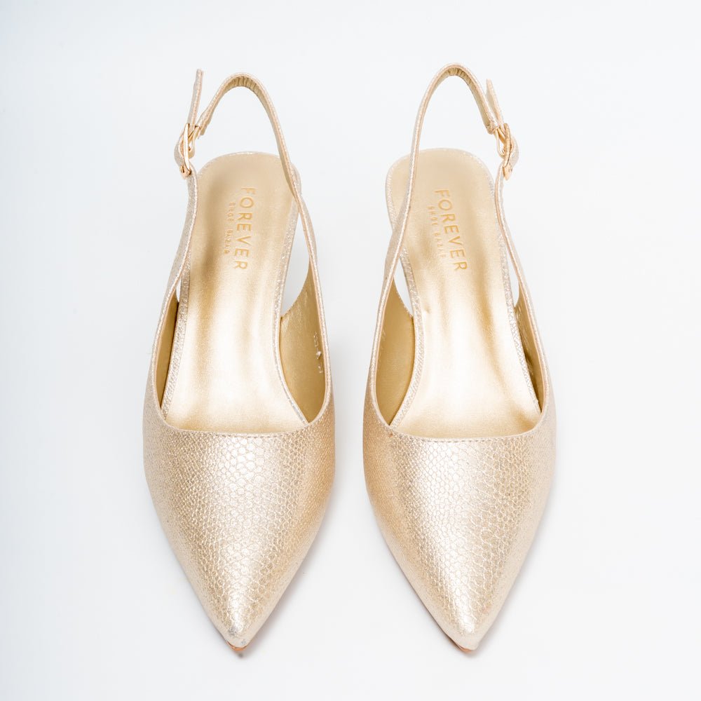 Starlust Stiletto Slingback Heels - Gold - view 4