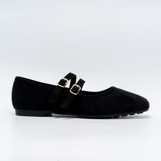 The Florence - Black Flat Ballerinas
