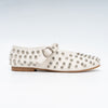 The Glam Studded - White Flat Ballerinas