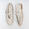 The Glam Studded - White Flat Ballerinas