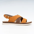 Forever Chic Two-Tone Crisscross Strap Brown Sandals - view 2