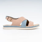 Forever Chic Two-Tone Crisscross Strap Blue Sandals - view 2