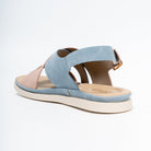 Forever Chic Two-Tone Crisscross Strap Blue Sandals - view 6