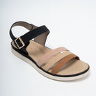 Earth Tones Black Comfort Sandals - view 3
