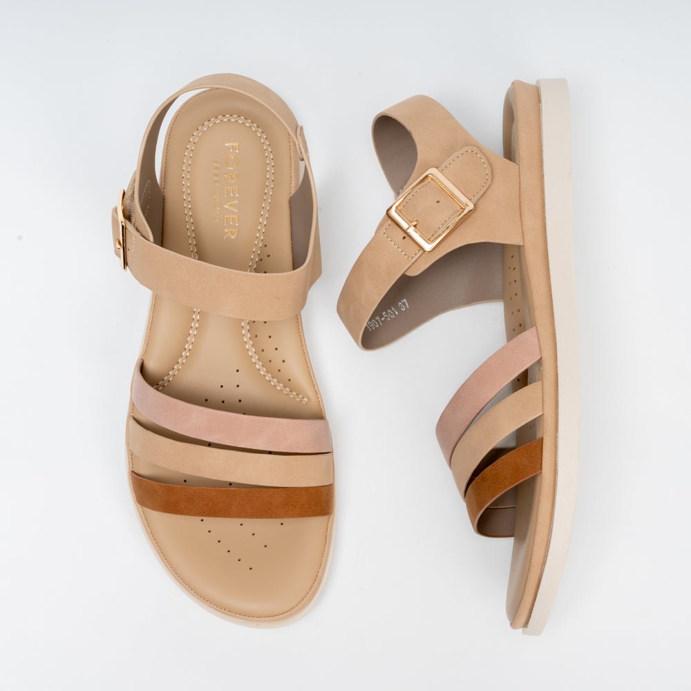 Earth Tones Beige Comfort Sandals - view 5