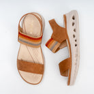Stretch Strap Comfort - Camel Wedge Sandal - view 4
