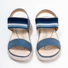 Stretch Strap Comfort - Blue Wedge Sandal - view 3