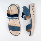 Stretch Strap Comfort - Blue Wedge Sandal - view 4