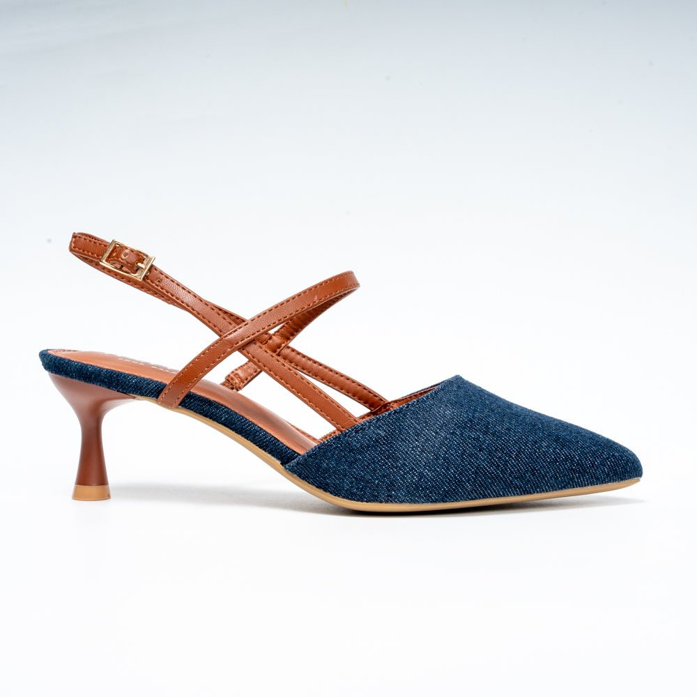 The Denim Stiletto - Navy Casual Heels