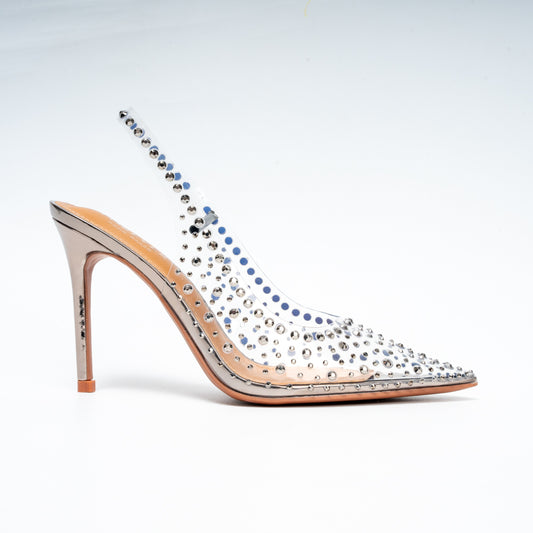 Sexy Cindrella - Gun Metal Party Heels.