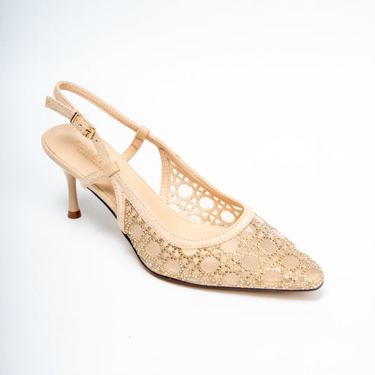 Opulent Lace - Gold Stiletto