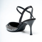 Noirelle Crystal Embellished Slingback Heels - Black - view 3