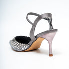 Noirelle Crystal Embellished Slingback Heels - Gun Metal - view 3