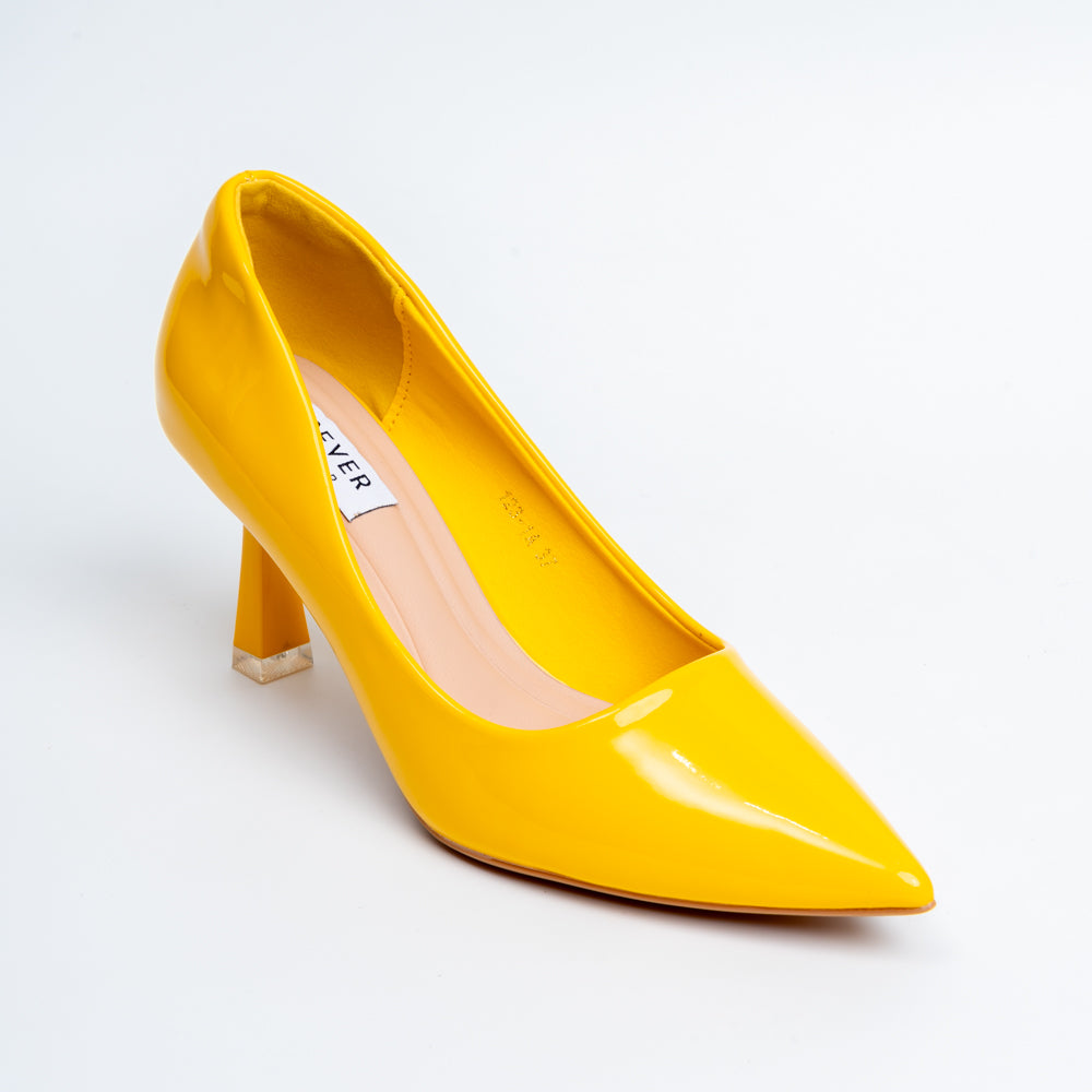 Solaris Stilettoes - Yellow Casual Heels - view 3