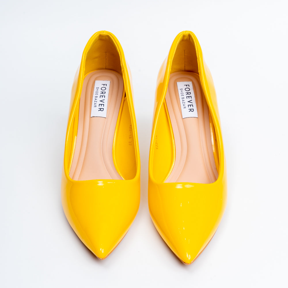 Solaris Stilettoes - Yellow Casual Heels - view 4