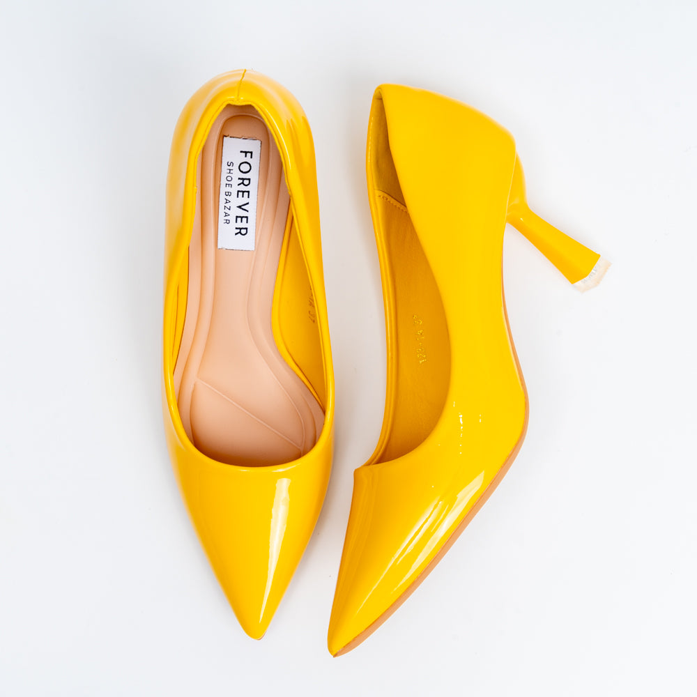 Solaris Stilettoes - Yellow Casual Heels - view 5
