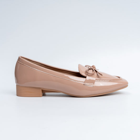 Glossy Grace - Khaki Casual Loafer