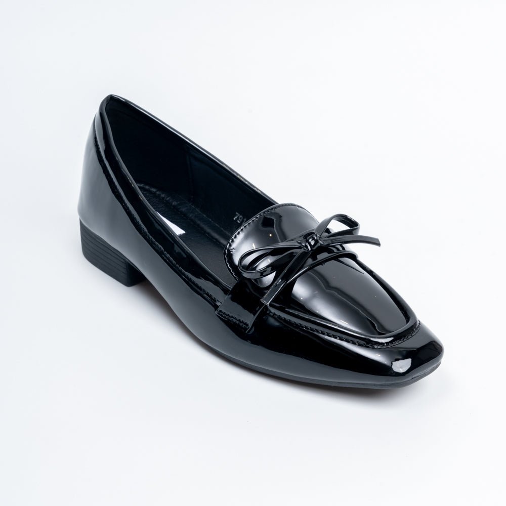 Glossy Grace - Black Casual Loafer - view 2