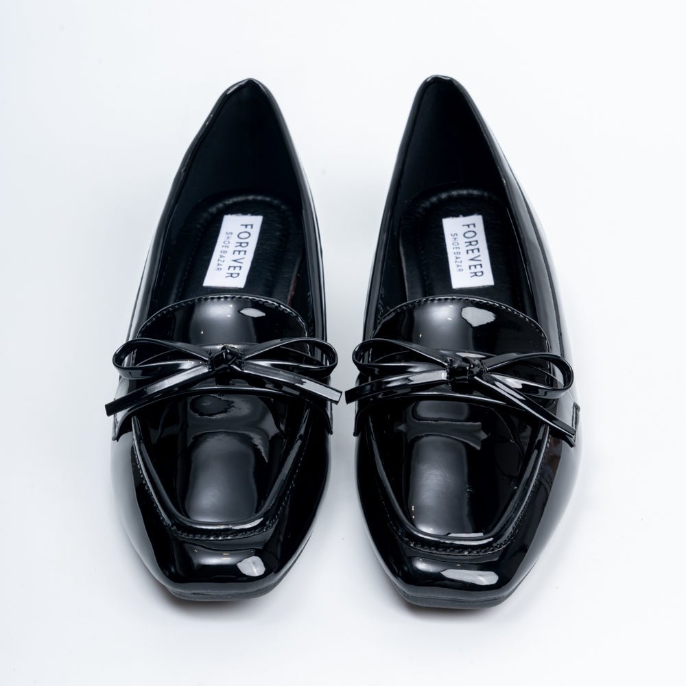 Glossy Grace - Black Casual Loafer - view 3