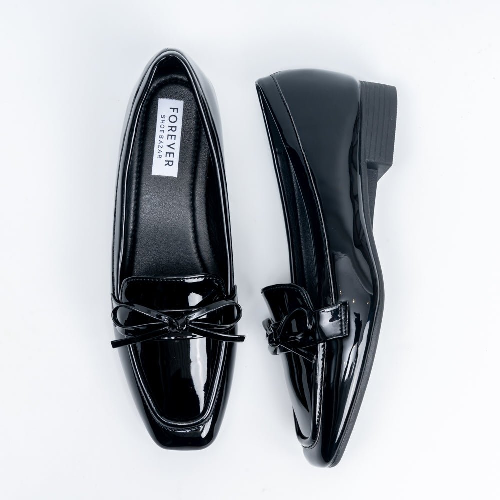 Glossy Grace - Black Casual Loafer - view 4