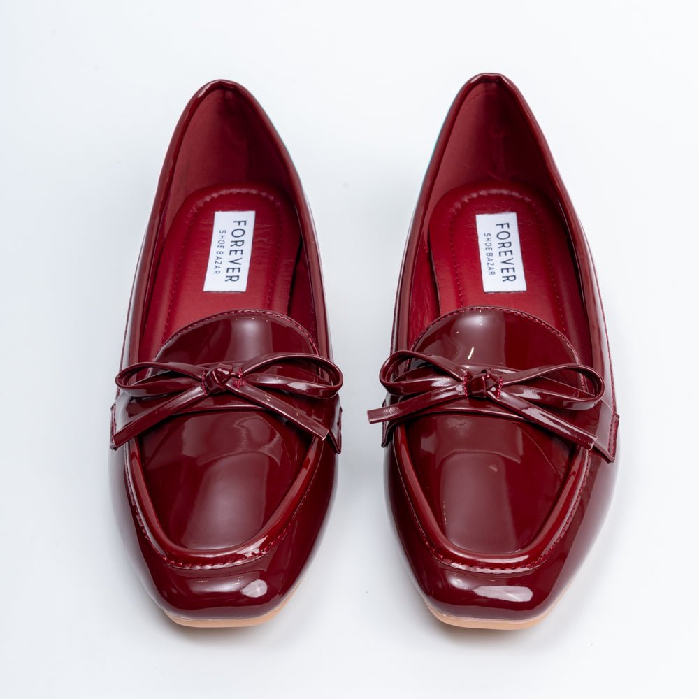 Glossy Grace - Maroon Casual Loafers - view 3