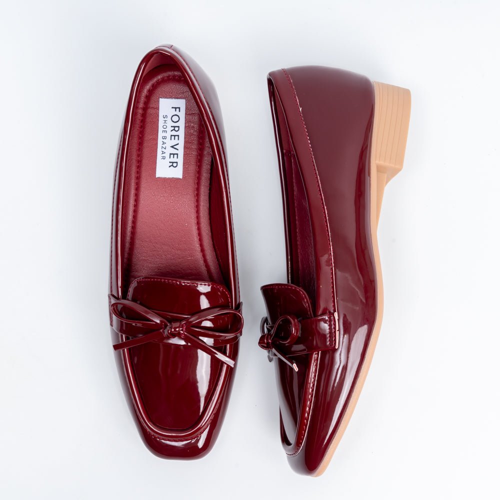 Glossy Grace - Maroon Casual Loafers - view 4