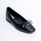 Ebony Elegance - Black Casual Flats - view 2
