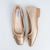 Ebony Elegance -Gold Casual Flats