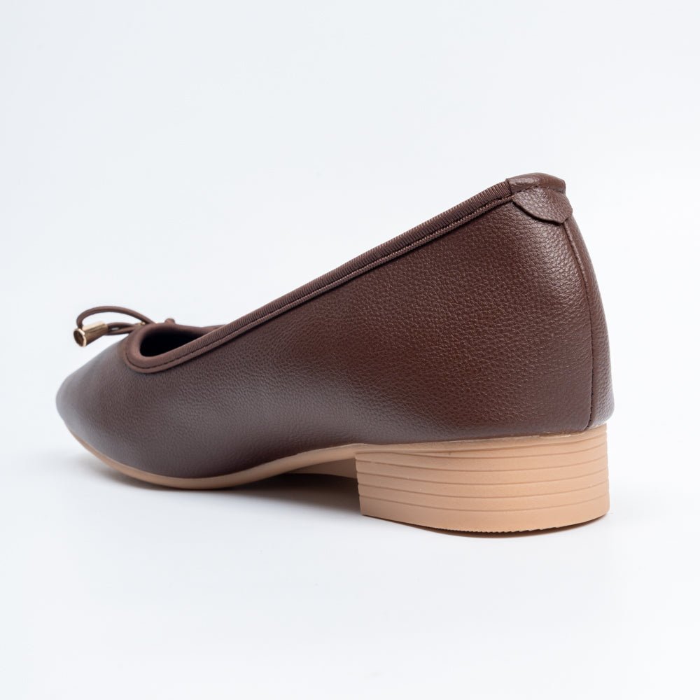 Ebony Elegance - Brown Casual Flats - view 6