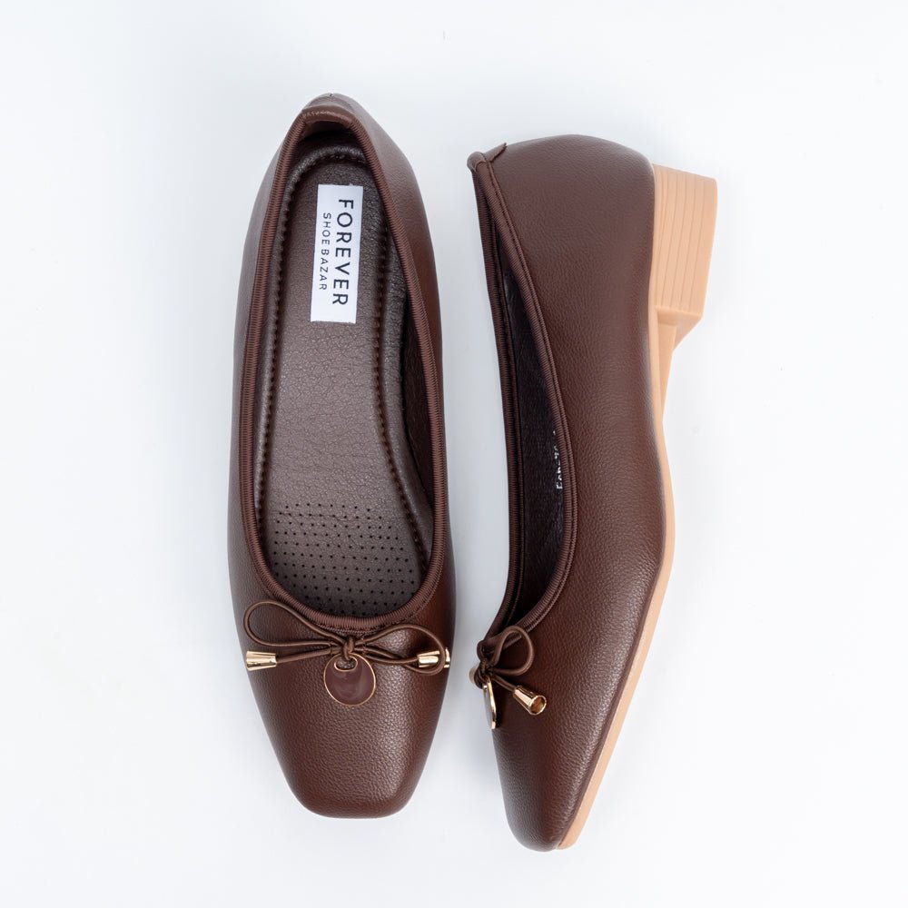Ebony Elegance - Brown Casual Flats - view 5