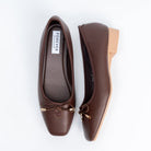 Ebony Elegance - Brown Casual Flats - view 5