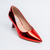 Mirror Muse - Red Metallic Pumps