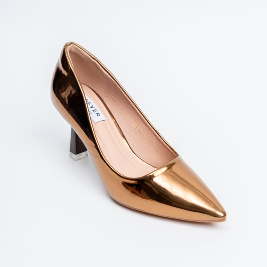 Mirror Muse - Brown Metallic Pumps