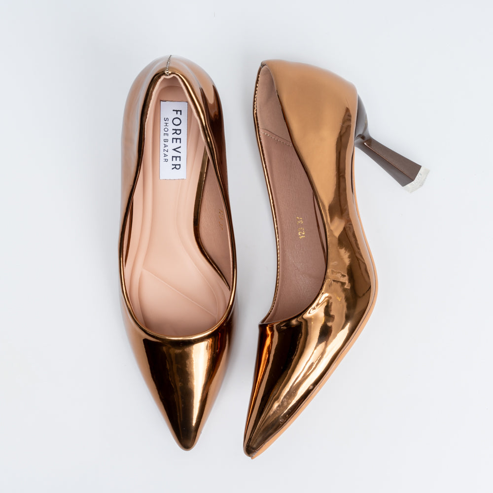 Mirror Muse - Brown Metallic Pumps - view 5