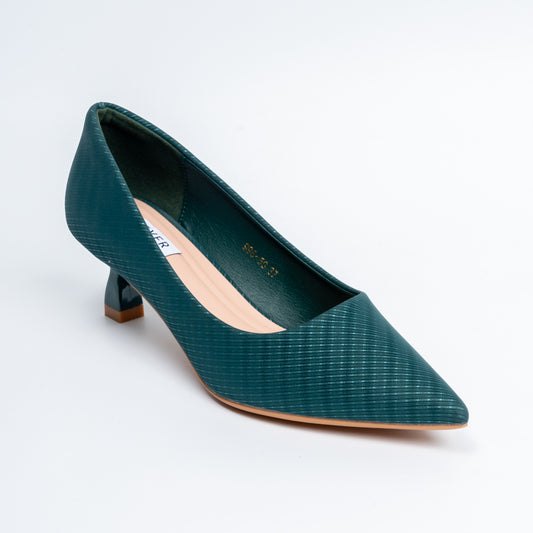 Ivy Heel - Green Casual Pumps