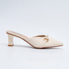 Pearl Embellished - Beige Mules