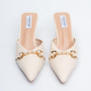 Pearl Embellished - Beige Mules