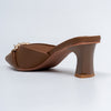 Pearl Embellished - Brown Mules