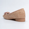 Quilted Charm - Khaki Flat Ballerinas