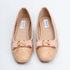 Quilted Charm - Khaki Flat Ballerinas