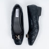Quilted Charm - Black Flat Ballerinas