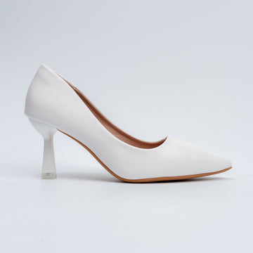 The Sculpted - White Casual Heel
