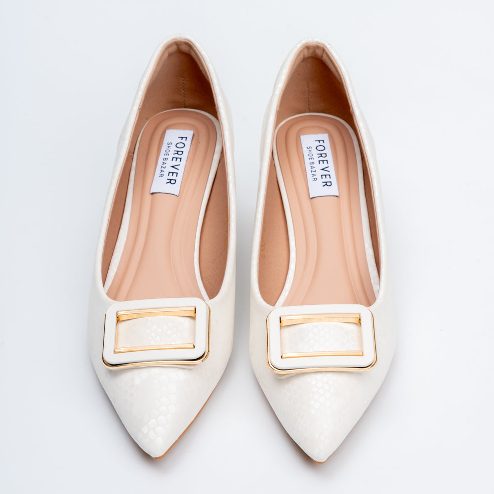 The Gianna Modern - White Block Heel Pumps - view 4